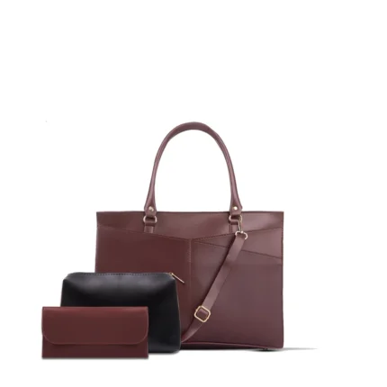 DAISY CHOCOLATE BROWN 3PCS HANDBAG SET